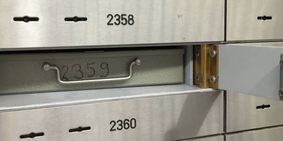 numbered safe deposit boxes
