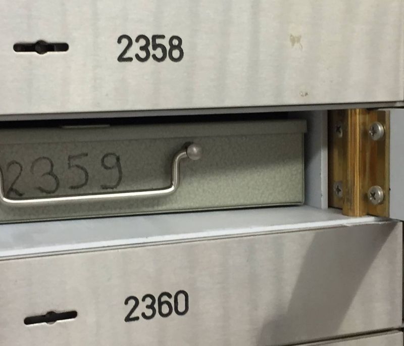 numbered safe deposit boxes